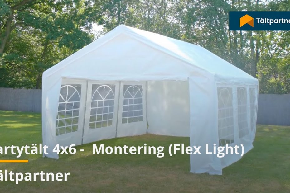 Partytält – Monteringen 4x6m Flex Light