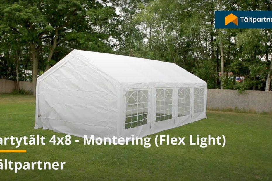 Partytält – Monteringen 4x8m Flex Light