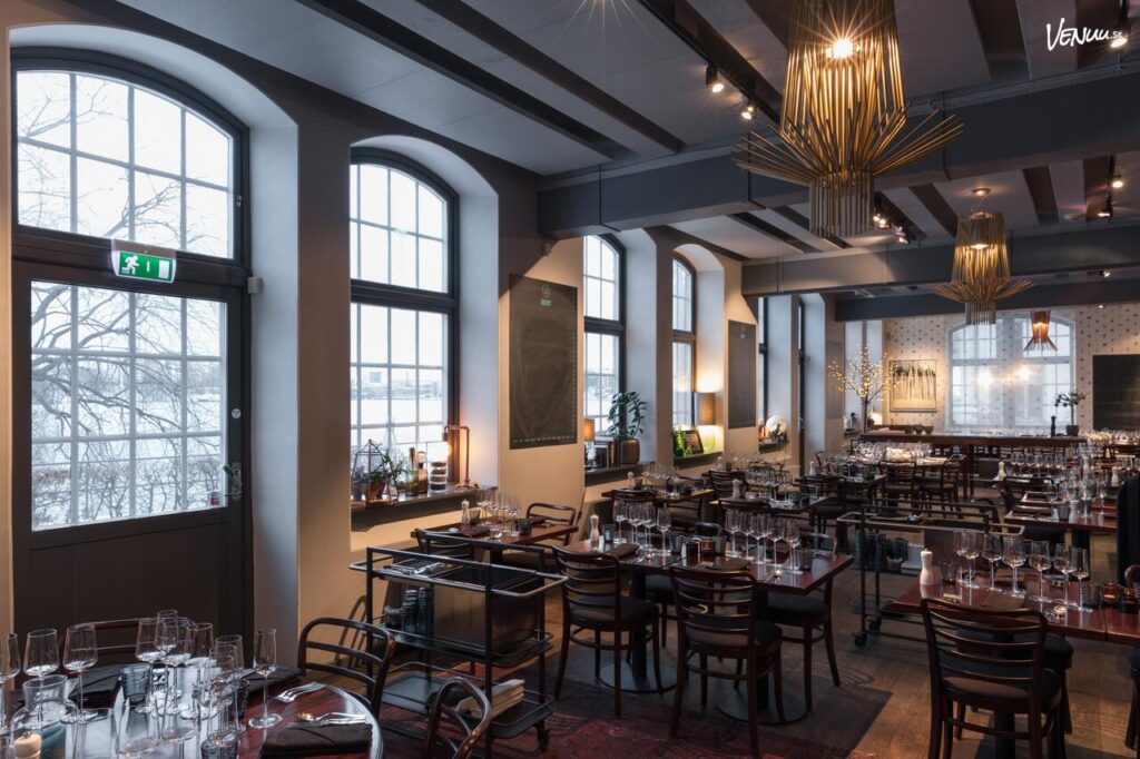 Lux Dag för Dag, en modern och elegant festlokal vid vattnet med stilren design och utsikt över Mälaren.